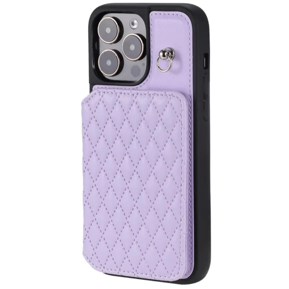 Purple Leather Wallet Case for iPhone 13 Pro Max / 13 Pro / 13 Plus